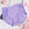 [45.00 kg-70.00 kg] [algodón puro] ropa interior de algodón para mujer, calzones de algodón puro con encaje, de cintura media-alta