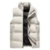 Chaleco de algodón grueso estilo americano para hombres y mujeres, nuevo chaleco casual de algodón para otoño e invierno, chaqueta cortavientos cálida con cuello alto para hombre
