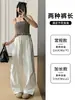 Pantalones de trabajo de secado rápido estilo americano, nueva colección otoño 2026 para mujer, cintura alta, petite, bordados de corazón, deportivos, pierna ancha