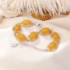 Yilu Plata de Ley S925 Chapado en Oro Cera de Abejas Huapo Retro Lujo Ligero Moda Pulsera de Fideos de Huevo Estilo Europeo y Americano Plata Personalizada para Mano