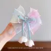 Corona Infantil Moño Grande Perla Goma para el Pelo Súper Hada Tulipán Borla Cuerda para el Pelo para Moño de Niñas Accesorios para el Cabello Cuerda para la Cabeza