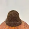 Fumeng - Chapéu bucket de tricô estilo minimalista japonês para mulheres, coleção outono/inverno, tamanho grande, aba larga, dobrável