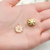 Pendente de Liga de Margarida Bicolor com Óleo Quente Misturado Transfronteiriço 20 Gotas Acessórios de Joias para Pulseira Criativa DIY Chaveiro
