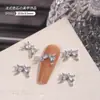 Novas Decorações de Unhas Estilo Francês com Zircônia, Borboletas Prateadas Brilhantes da Moda, Estrelas e Luas Crescentes, Totalmente Adornadas com Strass Empilhados