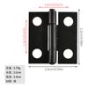 Jingmao Hardware Estilo Chino Nuevo Caja de Madera Plana de 24*25 mm con Caja de Regalo de Hierro Bisagra Pequeña Negra