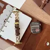 Conector de Metal Pérola com Pulseira de Couro Padrão Crocodilo Adequado para Apple 10 S11 Huawei Fit4 Gt6 Xiaomi Pulseira