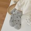 Calcetines de Encaje para Mujer, Calcetines Finos de Verano, Calcetines Japoneses de Lunares con Lazo, Calcetines Estilo Ballet para Niñas