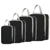 Set de bolsas de almacenamiento para viajes transfronterizos, organizador de equipaje, bolsa de almacenamiento portátil y compresible de mano, bolsa para ropa interior, bolsa de aseo