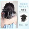 Postiço de Cabelo Coque Baixo Fofo com Presilha de Garra para Mulheres, Vibe Preguiçosa, Coque Baixo Fofo Rabo de Cavalo, Postiço para a Parte de Trás da Cabeça, Elástico de Cabelo