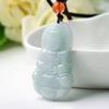 Pingente de jade natural birmanês esmeralda buda calcedônia colar de jade pingente de jade guanyin joias femininas em estoque