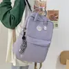 Mochila Ins Estilo Japonês para Alunas do Ensino Fundamental, Nova Mochila Casual Simples de Cor Sólida de Grande Capacidade, Bolsa Escolar para Estudante, Bolsa de Mão 1