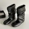 Botas de plataforma de balé destacáveis 2026 com aumento de altura para mulheres, sapatos baixos Mary Jane de verão e outono, botas curtas de uso duplo para mulheres