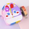 Nuevo Bolso de Mano de Silicona de Dibujos Animados Transfronterizo Cuadrado de Oso para un Hombro Cruzado Bolso de Silicona Combinación de Colores para Ropa de Niños