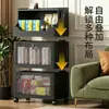 Armario de almacenamiento plegable sin instalación para uso doméstico, armario de almacenamiento multicapa estilo vintage para dormitorio, cocina, casa de alquiler, estante de pared