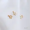 Accesorios Rellenos de Oro de 14K Conservación del Color Estrella Hueca de Cinco Puntas Colgante Pequeño de 6 mm Estrella Pequeña DIY Joyería Mini Colgante Material