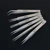 Pinzas antiestáticas de acero inoxidable genuino punta curva boca plana pinzas engrosadas duras pinzas para reparación electrónica