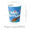 Amazon Nuevo Estilo Bordes Limpios Tema Stilla Fiesta de Cumpleaños Vajilla Desechable Mantel Servilletas Bandeja Decoraciones