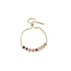Pulsera Súper Brillante de Diamantes Completos, Cubo de Azúcar Colorido y Perlas, para Mujer, Joyería de Mano Exquisita y de Moda, Accesorio Versátil de Lujo Ligero