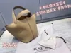 Bolso tipo cesta 2025H Marca Tc Piel de Vaca Semi-cosido a mano Hilo encerado para Mujer, Bolso cubo de alta gama con herrajes de acero, Bolso de mano, Bolso tote