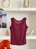 Camisola acanalada de venta caliente para comercio electrónico con almohadillas en el pecho para mujer, Ropa exterior de color sólido de verano, Top que cubre el lateral del pecho