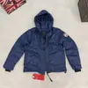 Ganso Transfronterizo Polar Exterior Diseño Clásico Chaqueta Abrigo de Algodón Unisex Resistente al Viento con Capucha y Ajuste de Cordón
