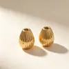 Joyería DIY, cuentas espaciadoras de agujero grande, cuentas arrugadas, de moda y minimalistas, tamaño grande, cuentas de calabaza plisadas, cuentas de oliva, conservan el color, Zhongxing