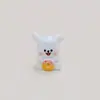 Piezas de Accesorios DIY de Color Sólido para Animales Pequeños, Colgante Hecho a Mano de Perro con Dibujo Lineal de Dibujos Animados, Adorno de Escritorio 3D