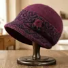 Gorro de Lana Grueso Cálido Anti-Frío para Mujer de Edad Media y Anciana Madre Abuela, Gorro de Punto con Ala Ancha Protección para Orejas