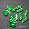 Colgante de Gota de Jade Colorido 8x21mm Pendientes DIY Estilo Antiguo con Accesorios para Solapa