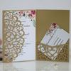 Cartão de convite de casamento oco de convite de papel de pérola europeu transfronteiriço carta de convite de casamento Shenzhen fábrica em estoque por atacado