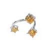 Anillo Abierto Multicolor de Diamantes de Zirconia Completos Más Vendido de Xiaohongshu, Lujo Accesible, Gama Alta, Anillo de Diseño de Nicho Super Brillante