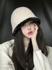 Gorro de pescador de felpa para mujer, otoño e invierno 2022, nuevo gorro de lavabo de punto pequeño, pequeño, fragante, cálido, para invierno
