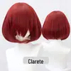 Peruca para Cosplay de Personagem, Estilo Bob com Cachos para Dentro, Estilo de Cabelo Curto de 35cm, Franja Pode Ser Facilmente Transformada em Franja Reta, Volumosa