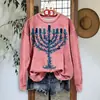 2025Wish Transfronterizo Europeo y Americano Talla Europea Tendencia de Moda Sudadera con Capucha de Cuello Redondo y Mangas Largas para Mujer Impresión Digital