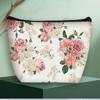 Nova Bolsa de Maquiagem com Estampa Floral de Alto Valor para Meninas, Necessaire Portátil para Estudantes, Bolsa de Armazenamento de Grande Capacidade, Venda Quente no Atacado