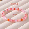 Pulseira de contas de cristal natural de corte reto, pulseira de contas de ágata colorida de laço único, acessórios de joias de pulseira de cristal atacado