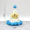 Sombrero de Cumpleaños para Niños y Adultos Punto Láser Reflectante Gorra Puntiaguda de Bola Gorra Puntiaguda de Fiesta Gorra de Corona Gorra de Bola Mao