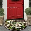 Felpudo de entrada Amazon para envío transfronterizo, felpudo semicircular, absorbente de agua, resistente a la suciedad, alfombra de terciopelo de cristal antideslizante