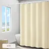 Cortina de Chuveiro Lisa Espessa à Prova d'Água e Mofo Cortina de Chuveiro Impermeável de Poliéster Cortina Impermeável para Banheiro Cortina de Barreira de Cor Sólida para Hotel