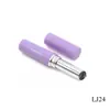 Embalagem de Batom Cosmético com Botão Material Atacado Tubo Vazio de Batom Roxo Redondo Moldado por Injeção