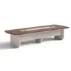 Mesa de Conferência de Alto Padrão Personalizada Mesa Longa Pequena e Média Sala de Reuniões Luxo Leve Mesa de Recepção para Negociação Conjunto de Mesa e Cadeiras para Treinamento Longo