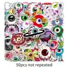 50 adesivos de olho série de horror para olhos copos decorativos pintados para feriado conta manual cartão goo adesivos transfronteiriços atacado