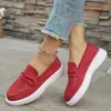 Outono 2026 Novos Sapatos Casuais Antiderrapantes com Solado Grosso Slip-On Sapatos Preguiçosos Mocassins Confortáveis e Leves Sapatos Femininos