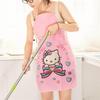 Delantal de cocina de PVC con diseño de princesa coreana, impermeable y a prueba de aceite, para adultos