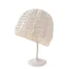 Touca de Cabelo para Adultos com Lantejoulas Vazadas, Chapéu Feito à Mão, Chapéu de Algodão Liso, Touca de Rede Fashionável para Prender o Cabelo