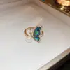 Anel Vintage Florido cravejado com Diamantes Estilo Corte, Anel de Dedo Indicador de Nicho de Luxo, Joias Vintage Usadas Atacado para Mulheres