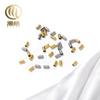 Acero Inoxidable Cabeza Redonda Cubo Colgante Cierre de Cuerda Redonda Hebilla Cuerda de Cuero Cuerda Milanesa Capuchón Chapado en Oro de 18K Accesorios de Joyería DIY