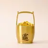 Enfeite de Taça de Tesouro de Latão para Riqueza e Prosperidade, Decoração de Mesa de Escritório