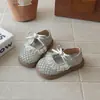 Novedades Primavera 2026 Zapatos Pequeños de Cuero para Niñas Zapatos de Princesa con Lazo para Niños Zapatos Mocasines Transpirables Estilo Coreano para Niños Pequeños y Niños Pequeños Modernos