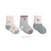 Calcetines de invierno para bebé, de felpa gruesa y cálida, con rayas y flores, para recién nacidos, para niños y niñas.